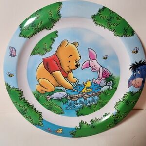 Disney Winnie the Pooh Melamine Plate Home Presence Piglet Eeyore 8.5 Inch Kids‎